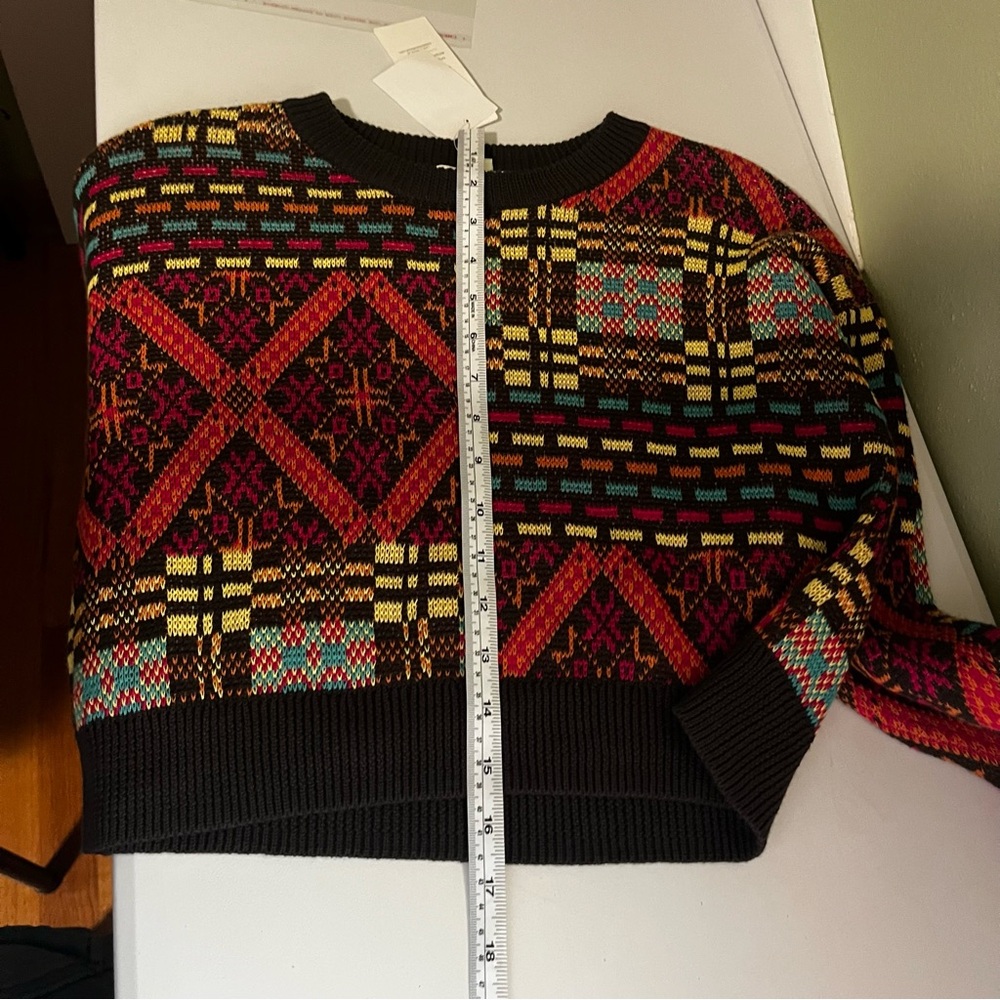 Treasure & Bond Multicolor Patchwork Sweater - image 5